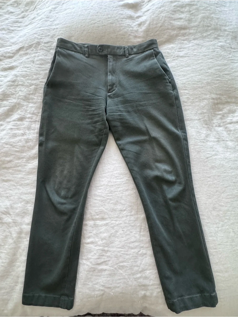 Banana Republic Men's Straight-Leg Chinos in Dark Green